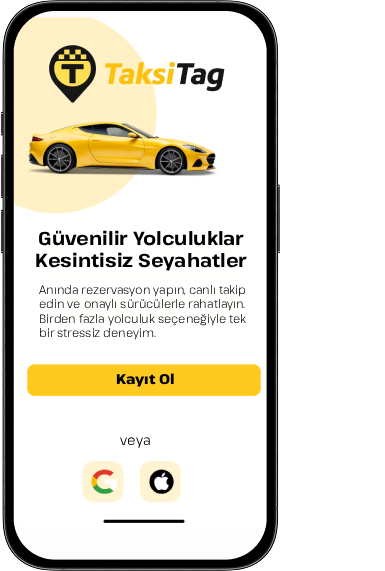 Taksi Tag Uygulaması telefonda